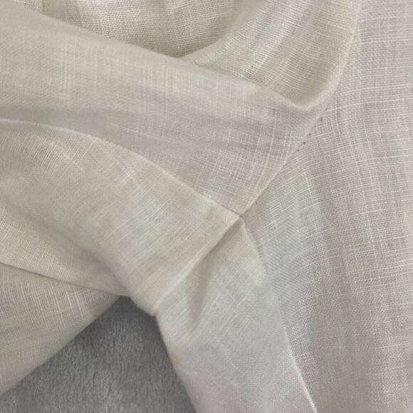 Sara Isabella 100% Linen Pants Blazer Set Small White Shirt Applique Cropped - Picture 13 of 15